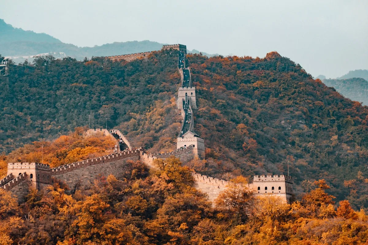 Great Wall of China at sunrise Beijing China travel